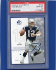 2002 SP Authentic Tom Brady # 100, New England Patriots, 1082/2000, PSA 10