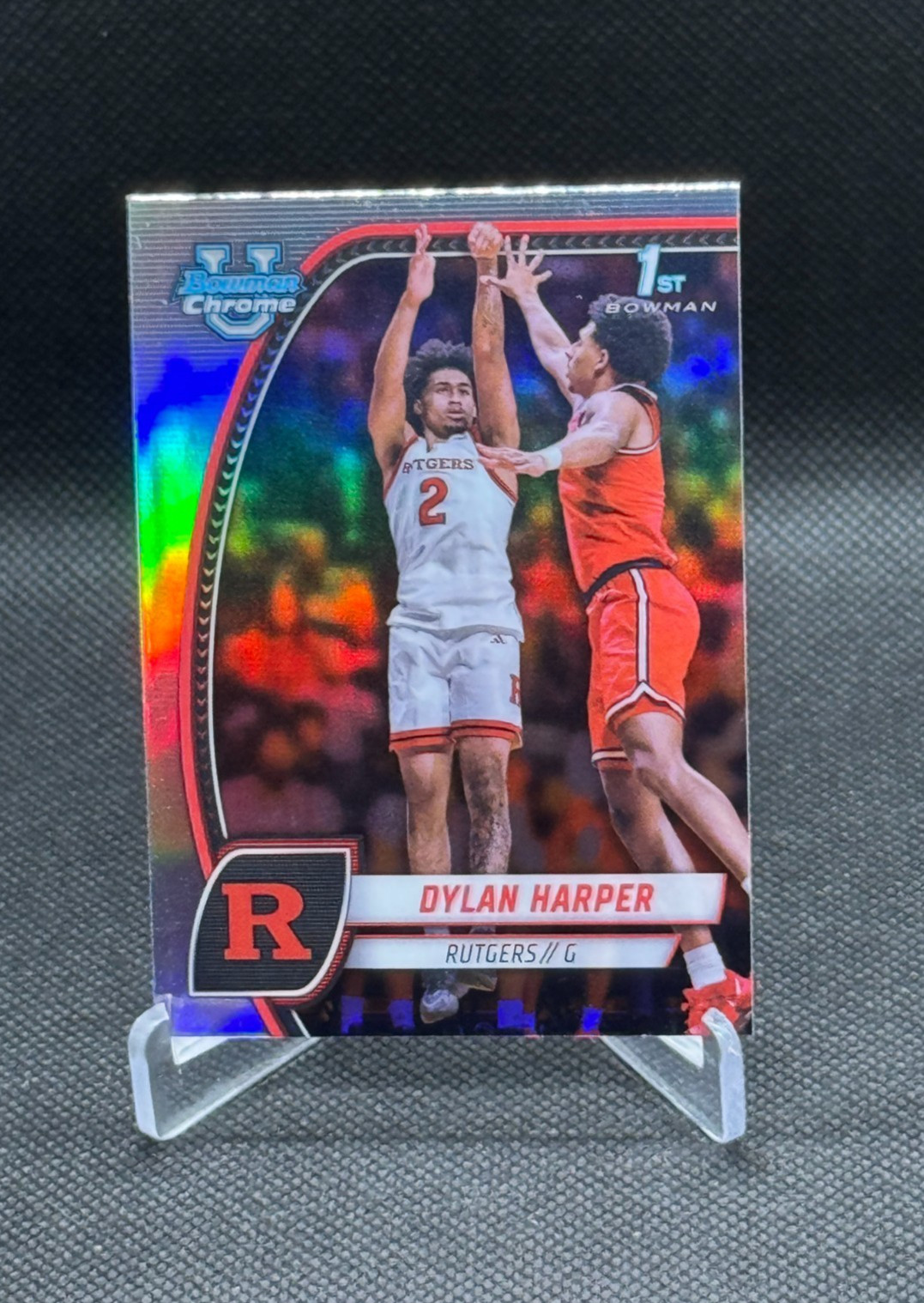 2024-25 Bowman U Chrome - Dylan Harper #22 Refractor - Rutgers Scarlet Knights