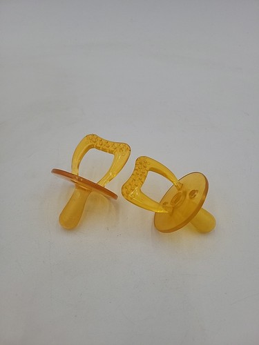 2 Vintage Infant Baby Pacifiers Amber Baby Soothing Pre-Owned