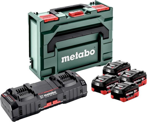 Metabo Akku Basis Setmetabo A 4X Lihd 8.0 Ah + Asc 145 Duo In Metabox #685135000-image
