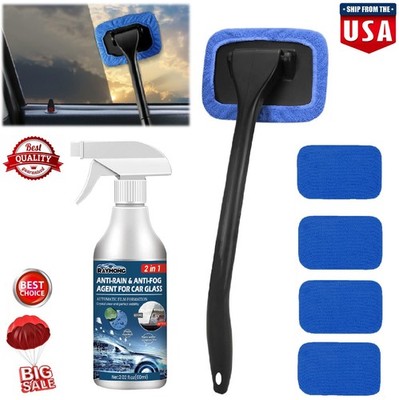 Window Windshield Cleaning Tool Set Microfiber Car Wiper Cleaner Glass Brush USA