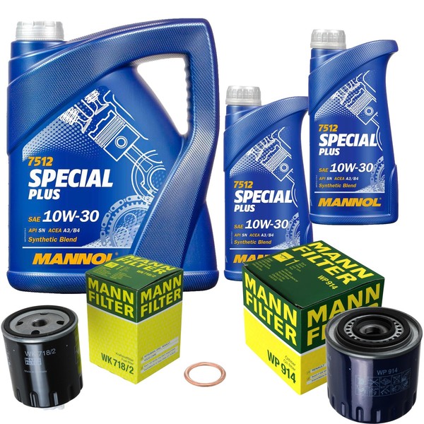 MANN-FILTER Inspektionspaket Mannol 7L Special Plus 10W-30 FüR Renault Espace-image