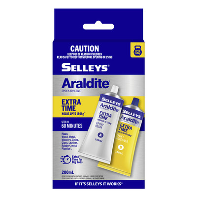 Selleys Araldite Extra Time Epoxy Adhesive 200ml