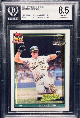 Mark McGwire #270 1991 Topps Desert Shield card