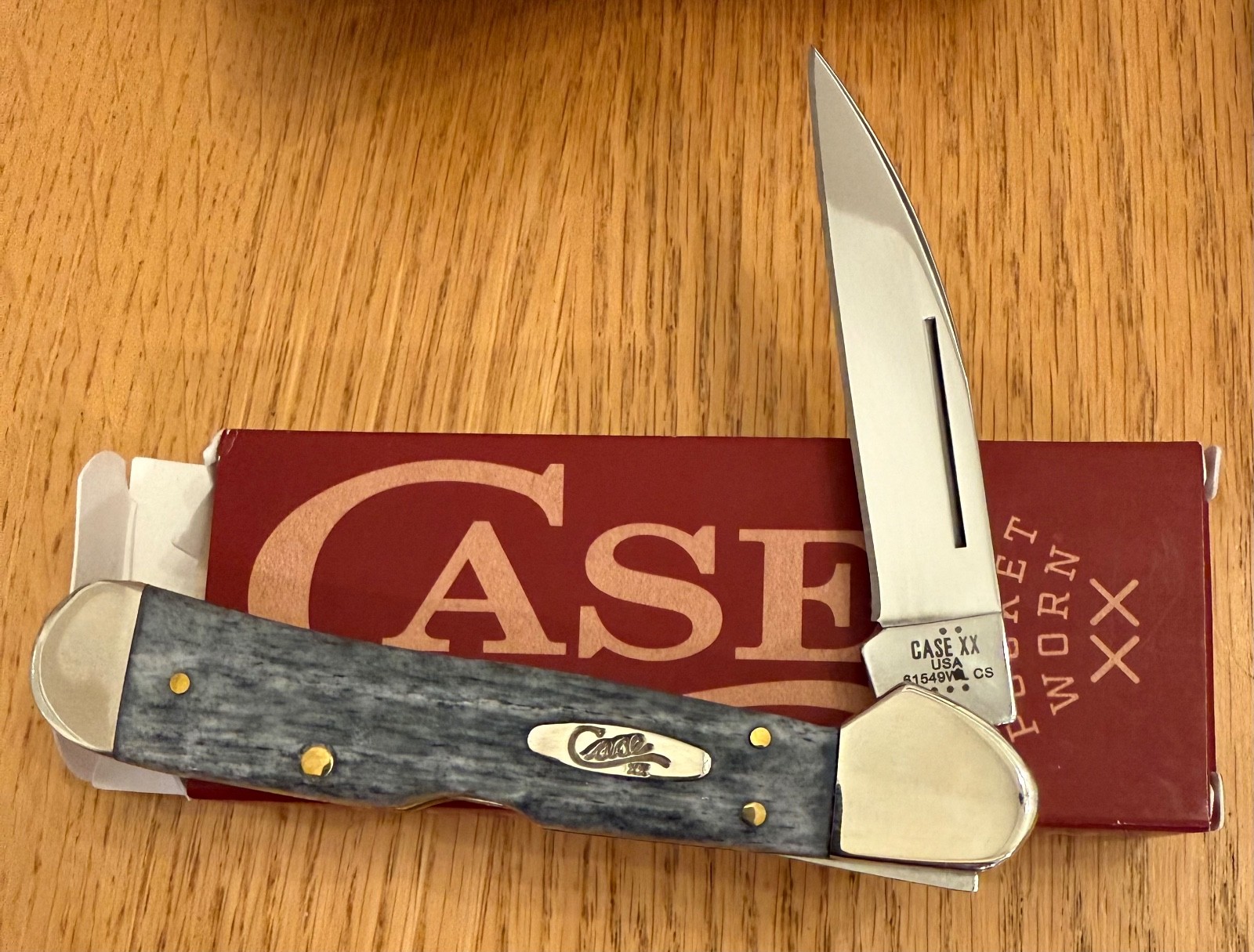 CASE POCKET WORN GRAY COPPERLOCK KNIFE NEVER USED IN BOX #61549WL CS ...