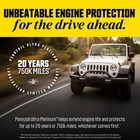 Pennzoil Ultra Platinum Full Synthetic 0W-40 Motor Oil, 1 Quart (6 Pac
