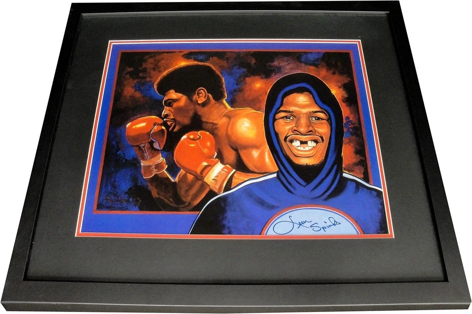 Foto autografiada a mano de Leon Spinks 16x20 personalizada enmarcada falta diente