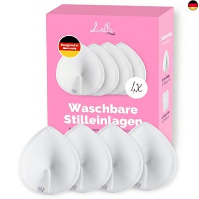 Livella | Waschbare Stilltücher Stillpads Stilleinlagen (4 Stück) mit s
