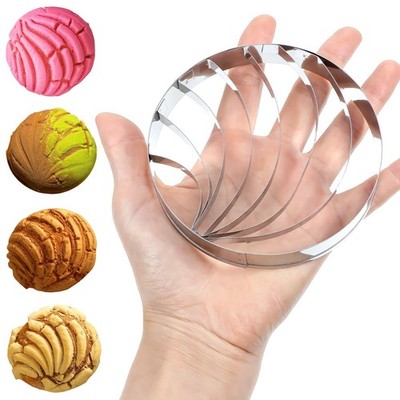 Concha Cutter Mexican Bread Mold 3.94 Inch Stainless Steel Breakfast Concha S...