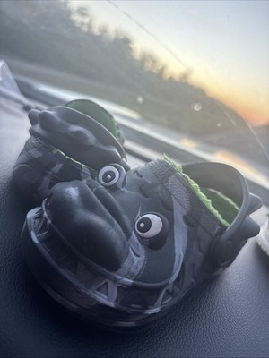 Capelli Monster Croc Shoe Clog Muck Slip On Green Gray Monster Eyes Size 4-5