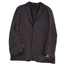 Burberry Black Label Tailored Jacket Leather Outerwear Mens LL Used MOLO-0