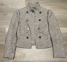 Giorgio Armani Brown Shimmer Fitted Blazer Jacket Made in Italy 36 Flaws 2.5K