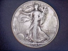 1945-S  Liberty Walking Half,  Circulated Ave, .3617 Oz Silver (US-8846)