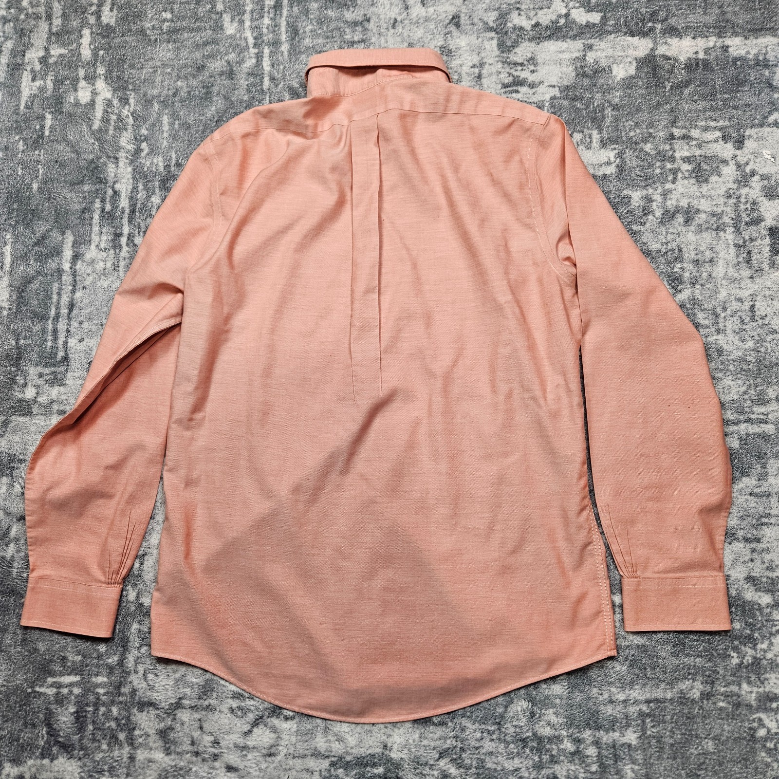 Brooks Brothers Milano Peach American Supima Cotton Non-Iron Dress Shirt Mens L thumbnail 9