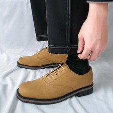 38-46 Plus Size Men's Round Toe Lace Up Formal Dress Business Casual Party Shoes