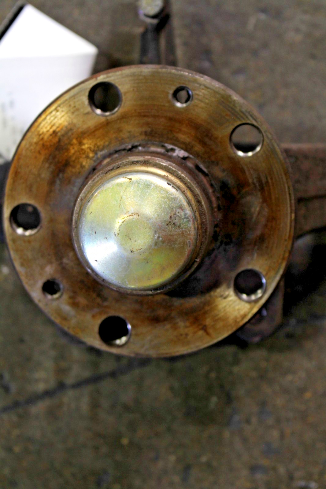 Ferrari 308, LH, Left, Front Spindle Knuckle w/ Hub, Used, P/N 115965, 115966