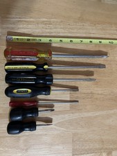 Vintage Screwdrivers Lot Of (6) Stanley Flat ...