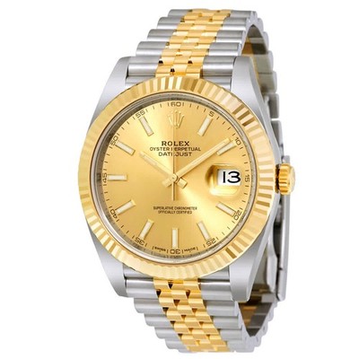 Rolex Datejust Champagne Dial Steel and 18K Yellow Gold Jubilee Men's Watch