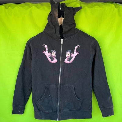 SMALL Melanie Martinez Portals Tour Zip Up Hoodie Black Creature Ears Graphic