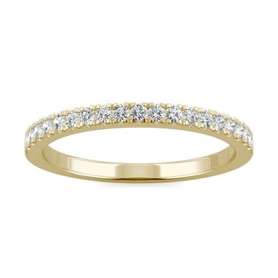 0.29 CTW DEW Round Lab-Created Moissanite Wedding Band in 14K Yellow Gold