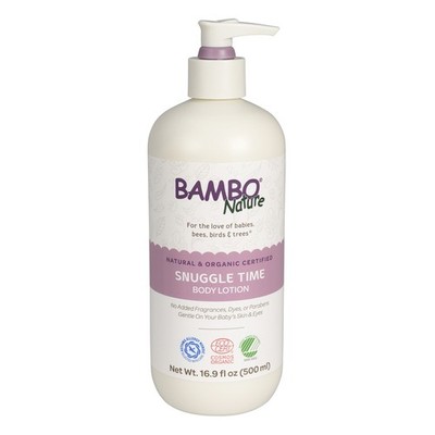 Abena North America Bambo Nature Snuggle Time Baby Lotion, 500 mL pump bottle (6