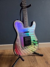 Infinity Mirror Electric Guitar-Sound Reactive RGB Lights-Customised in the U.K
