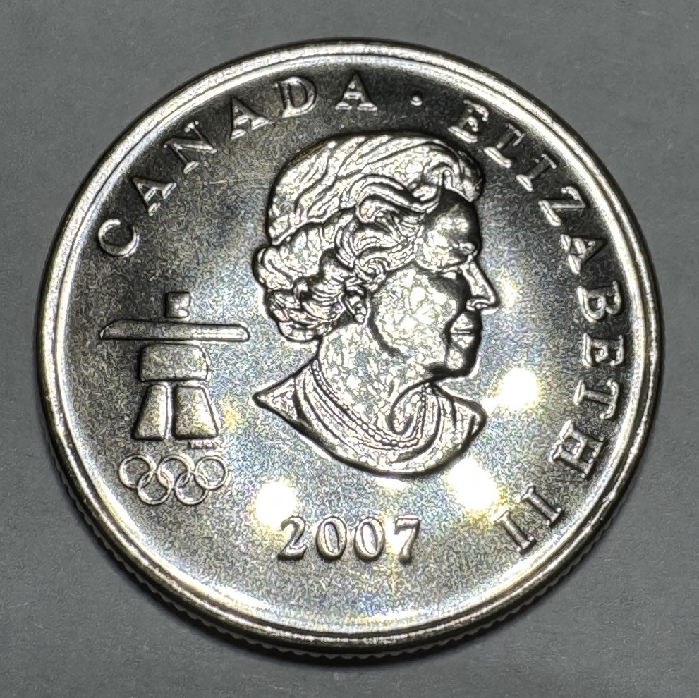 2007 Canadian Quarter 25Cents Vancouver Winter Olympics Ice Hockey