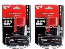 Milwaukee 48-11-2450 M12 REDLITHIUM High Output XC5.0 Battery 2 Pack