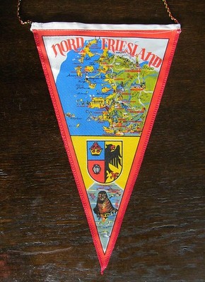 North Frisia Eiderdamm Seal etc Old Moped Bike Pennant