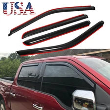 In-Channel Window Vent Visor Rain Guards For 2017-2022 FORD F250 F350 Crew Cab