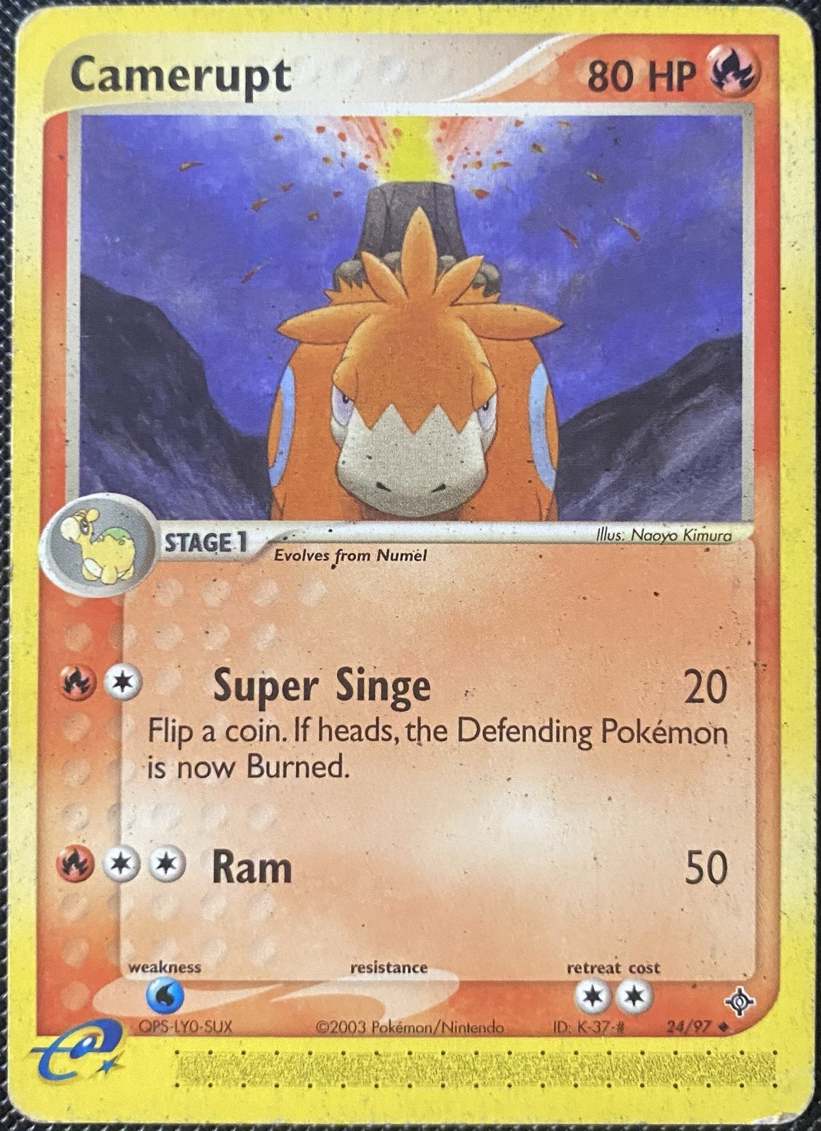 Camerupt 24/97 Dragon Regular - Pokémon Card