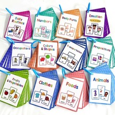 Lachilly 12 Themes Learning Flashcards, High Frequency Words, Beginning Readi...