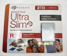Seagate Backup Plus Portable Hard Drive 2TB USB 3.0 Premium Metal New