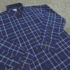 Brooks Brothers Dress Shirt Mens Large Button Down Regular Fit Window Pane Check