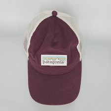 Patagonia Mountain Logo Trucker Mesh Snapback Adj Maroon Outdoors Hiking Camping