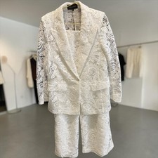    NWT SET Kobi Halperin White Floral Lace Suit   Joel Jacket  Kat Pant