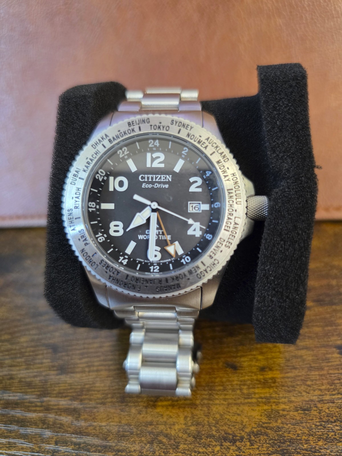 Eco-Drive GMT Men’s Edition Citizen Time World Limited 42mm EcoDrive Vintage - vintagewatches.pk