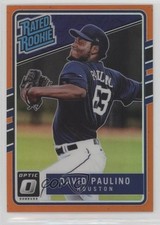 2017 Panini Donruss Optic Rated Rookies Orange Prizm /199 David Paulino #47 3c7