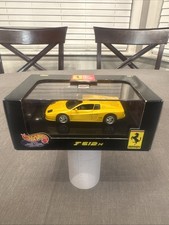 Hot Wheels Collectibles Ferrari F512M 1:43 Scale Diecast Yellow NIB