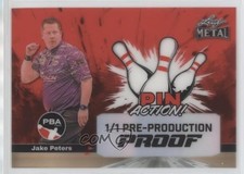 2024 Leaf Metal PBA Pre-Production Proof Red Clear Unsigned 1/1 Jake Peters 0v2