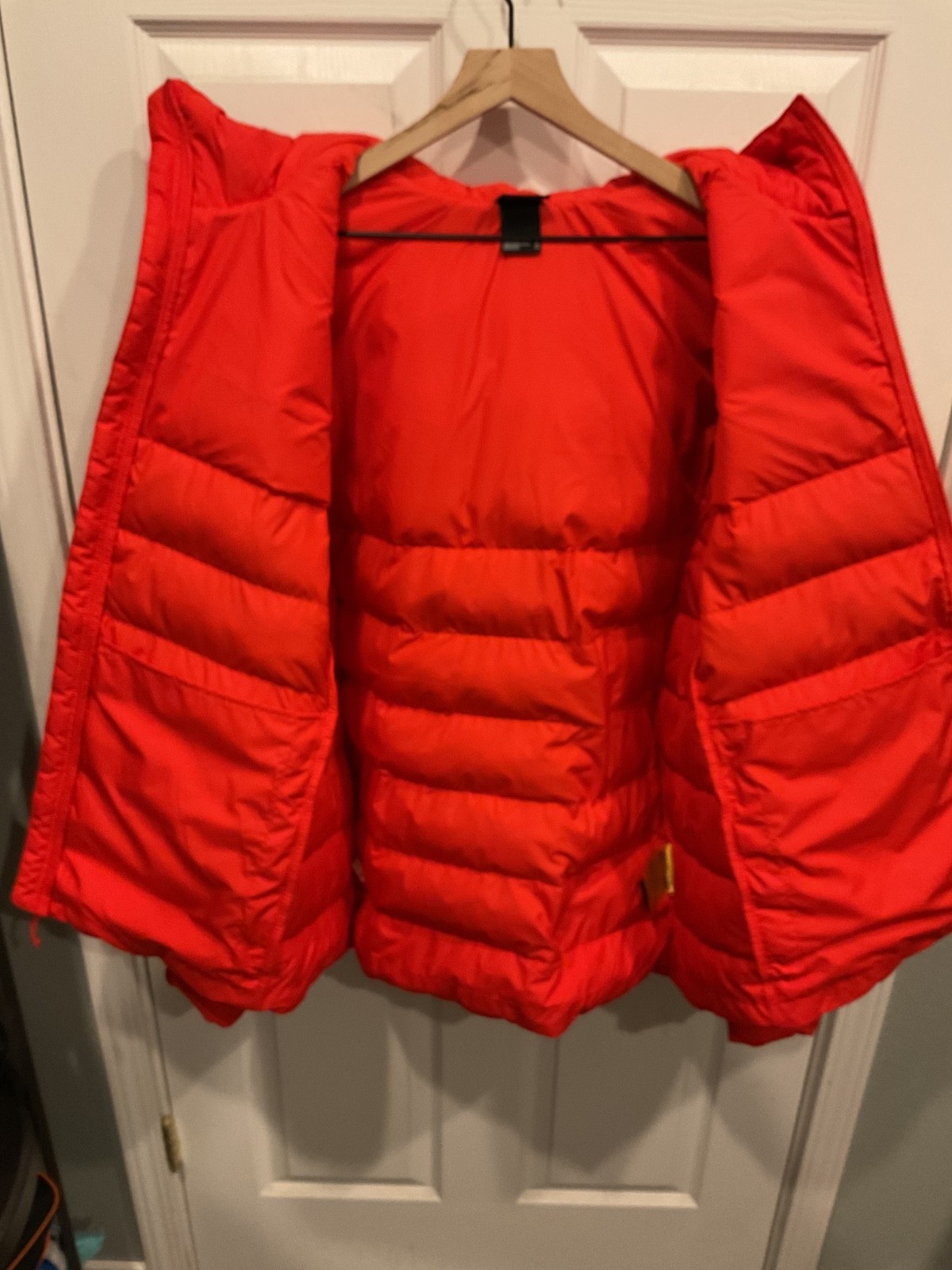 North Face Aconcagua 3 Hoodie Jacket Down Insulated Puffer Red Coat Size XL thumbnail 4