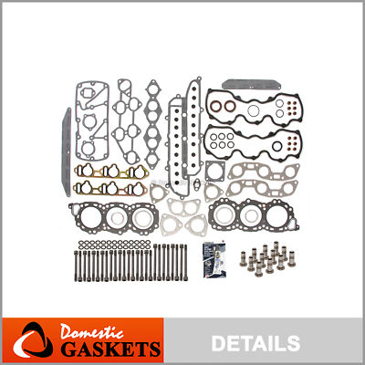 Head Gasket Set Bolts Lifters Fit 86-95 Nissan Mercury Infiniti 3.0 SOHC VG30E