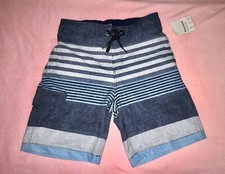 NWT SONOMA Mens S SWIM TRUNKS Board Shorts Blue Stripes