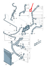 New SKODA KAROQ NU Engine Coolant Hose 5Q0122157FD NO IMPORT DUTIES TO 🇺🇸