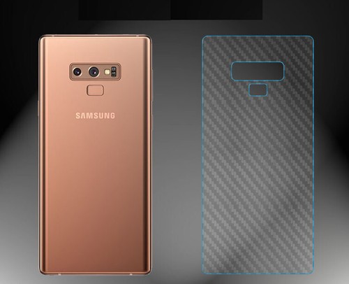 2 x Rückseite Carbon Schutzfolie für Samsung Galaxy Note 9 Carbon Hinten Folie - Picture 2 of 6