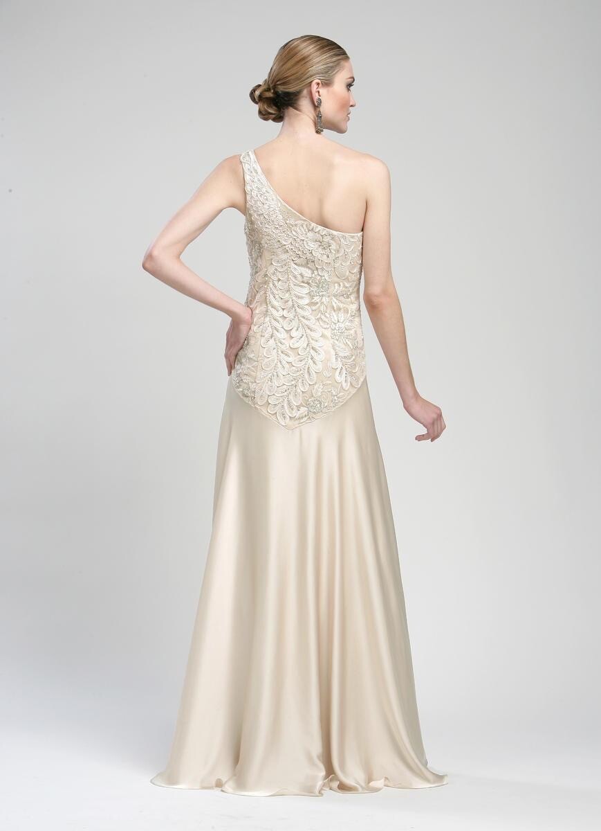 Sue Wong Antique Champagne One Shoulder Beaded Drop Waist Dress Gown 6 8 10 | eBay Sue Wong Antique Champagne One Shoulder Beaded Drop Waist Dress Gown 6 8 10 | eBay