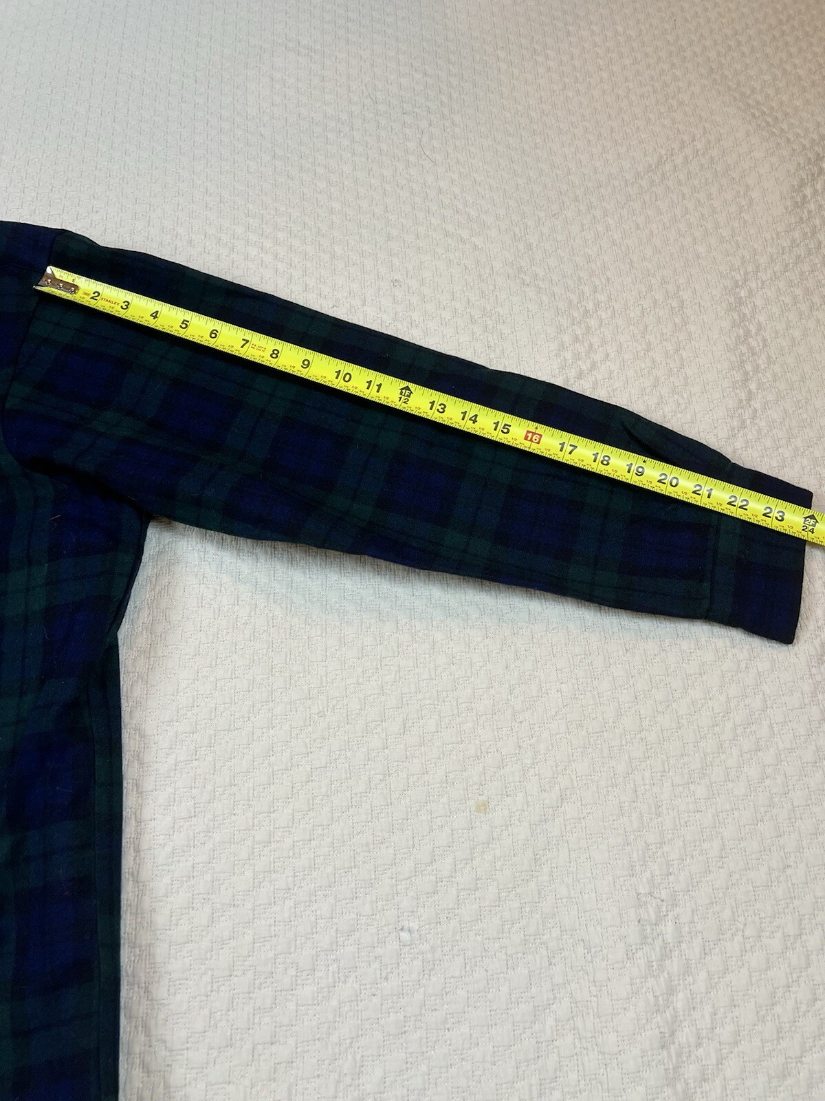 Pendleton Board Shirt Plaid Wool Loop Collar Vint… - image 13