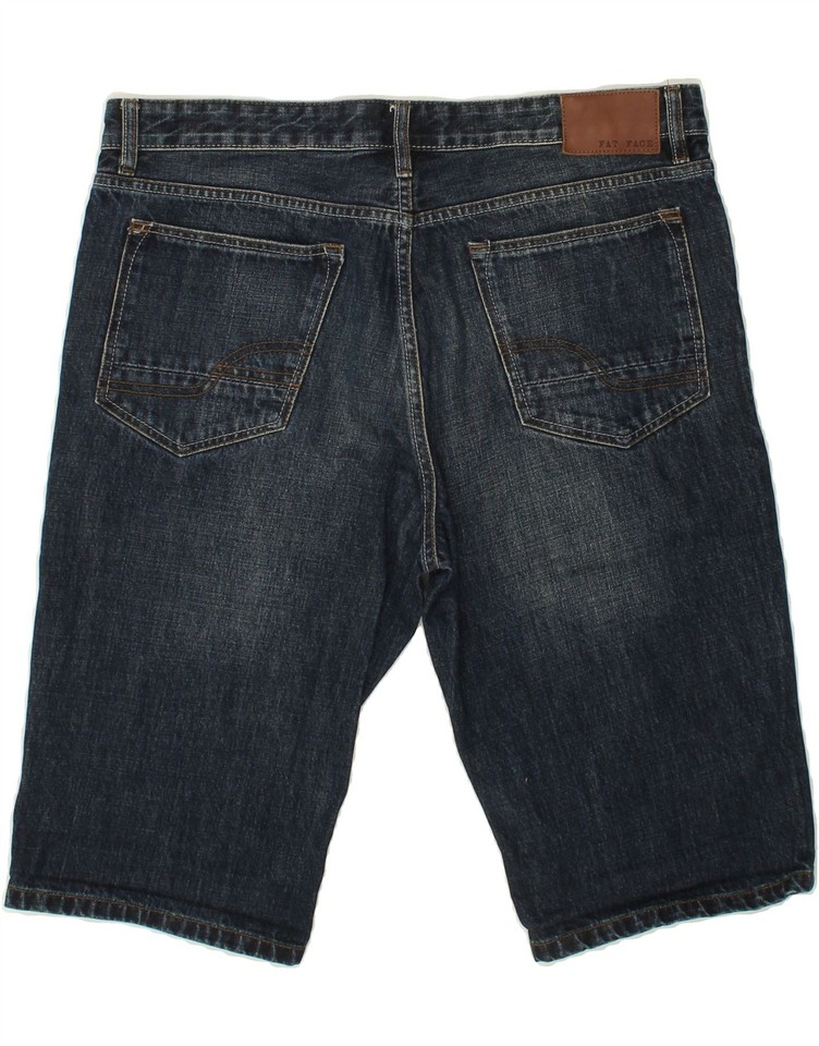 FAT FACE Mens Denim Shorts W34 Large Navy Blue Cotton BM01 eBay