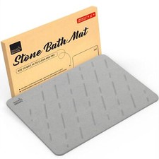 Stone Bath Mat Diatomaceous Bathroom Shower Non-Slip Super Absorbent Quick Dry