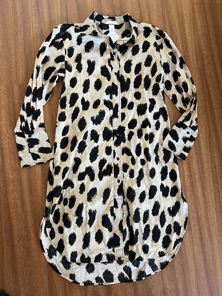 Long Sleeve Tops Cheetah Print Shirt H&m H&M Long Sleeve